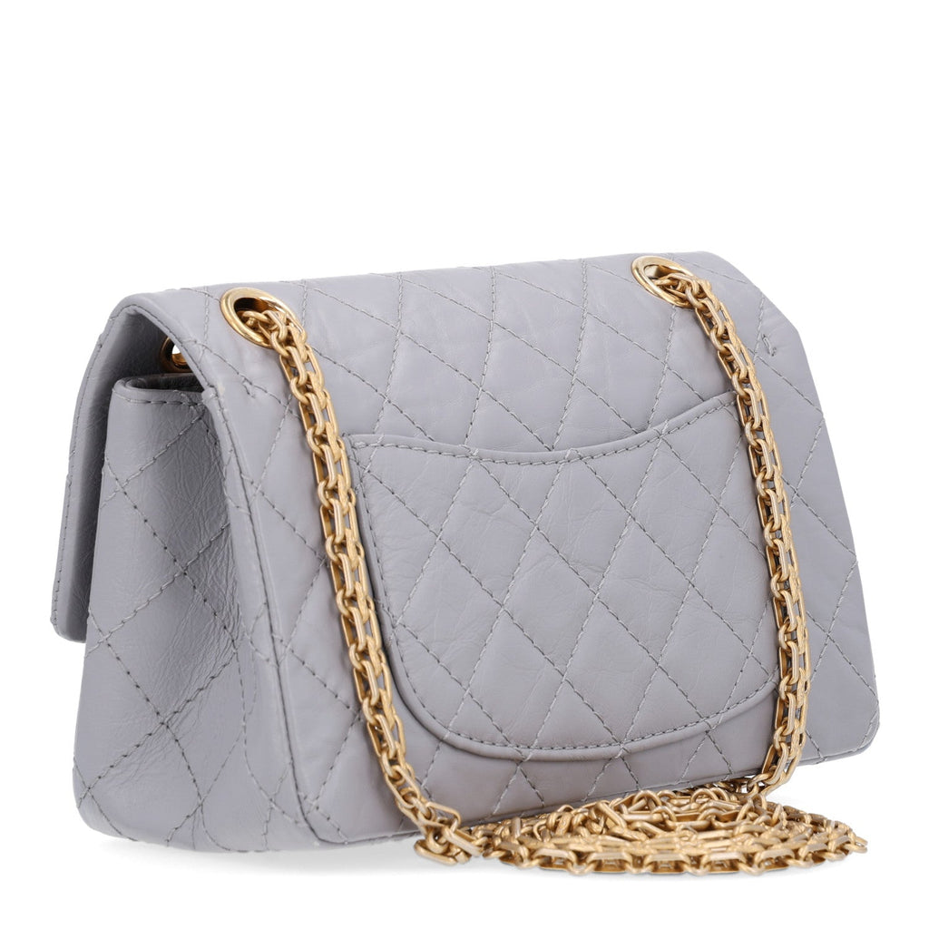 Aged Calfskin Quilted 2.55 Reissue Mini Flap Grey