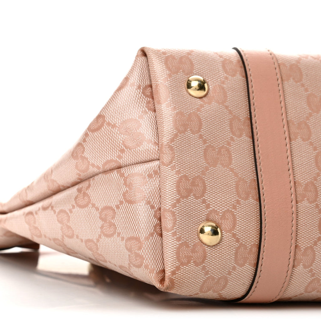 Crystal Monogram Medium Abbey Tote Blush