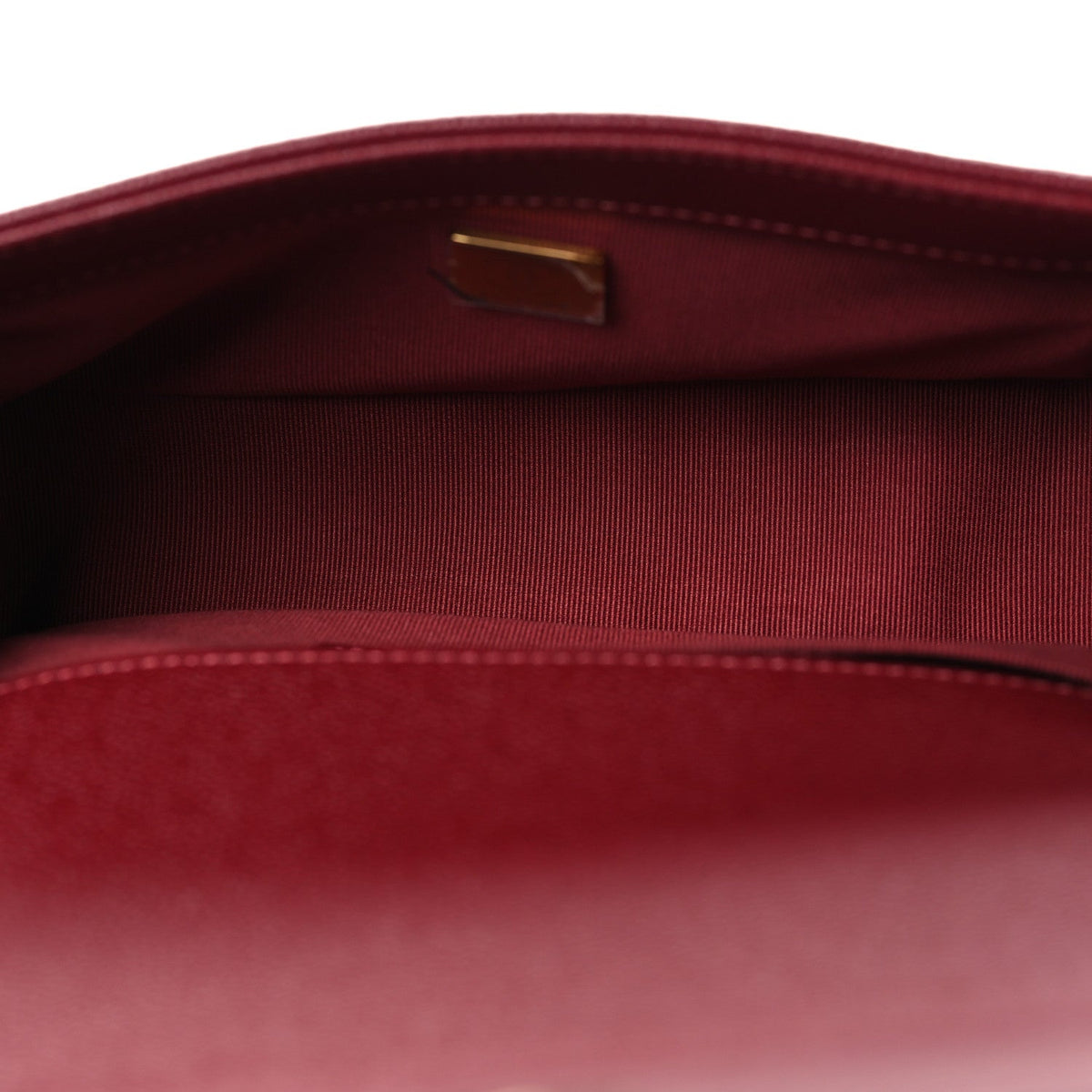 Caviar Quilted Small Boy Flap Burgundy