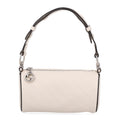 Sakai Be Green Calfskin Diagonal Stitched Mini Blondie Barrel Shoulder Bag Mystic White