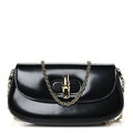Shiny Calfskin Small Bamboo Night Bag Black