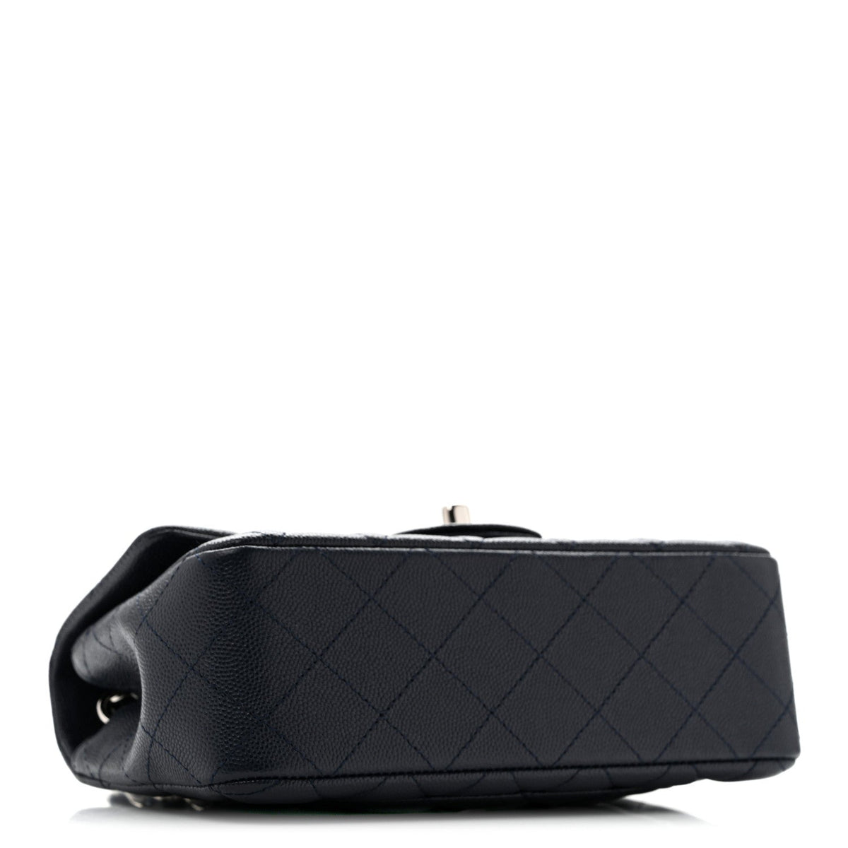 Caviar Quilted Mini Rectangular Flap Navy