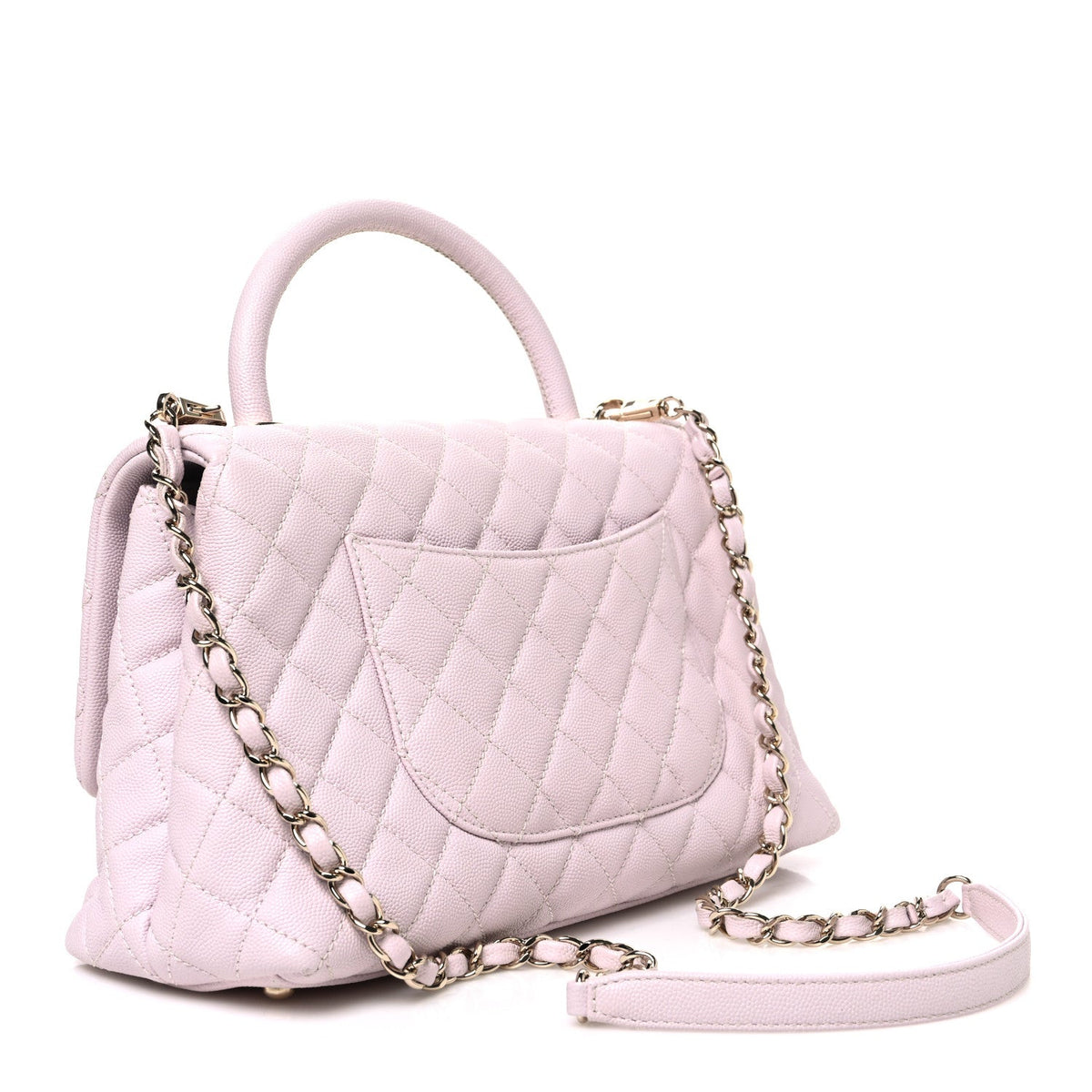 Caviar Quilted Small Coco Handle Flap Lilas Lilac