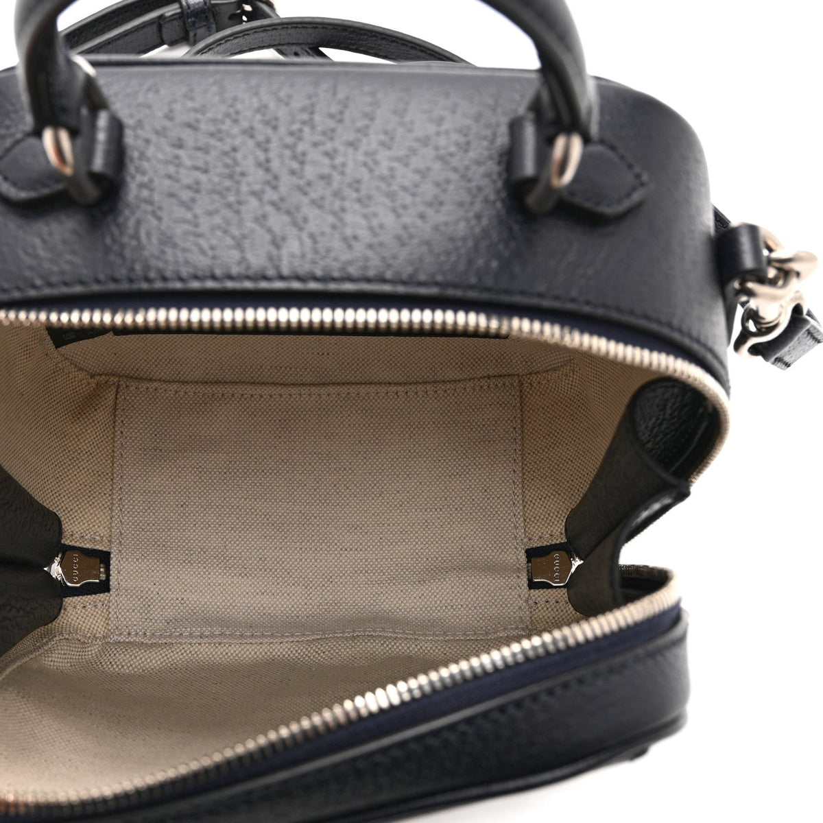 GG Supreme Monogram Mini Ophidia Top Handle Square Shoulder Bag Beige Blue