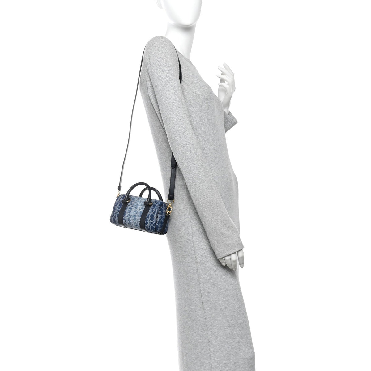 Denim Oblique Nano Groove 17 Bag Blue