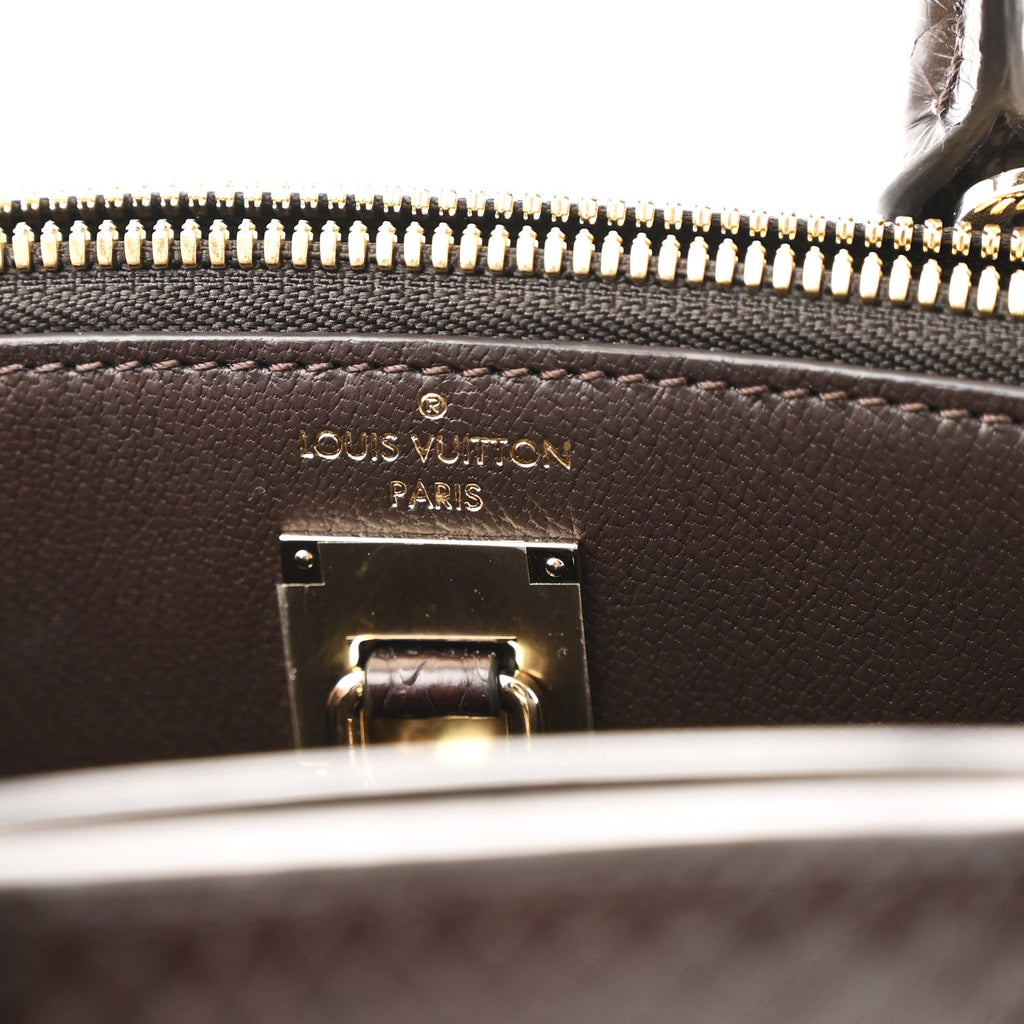 Snakeskin Monogram City Steamer Mini Brown