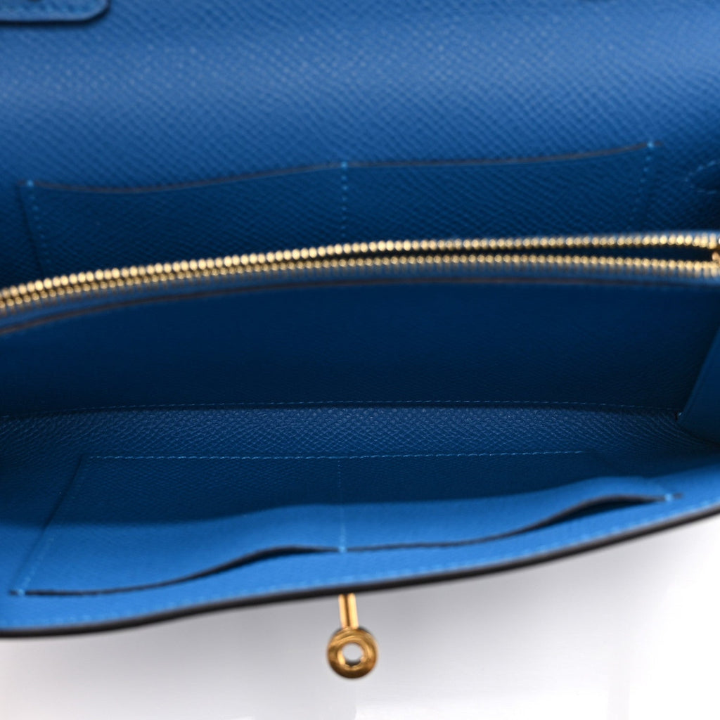 Epsom Kelly Wallet To Go Bleu Zanzibar