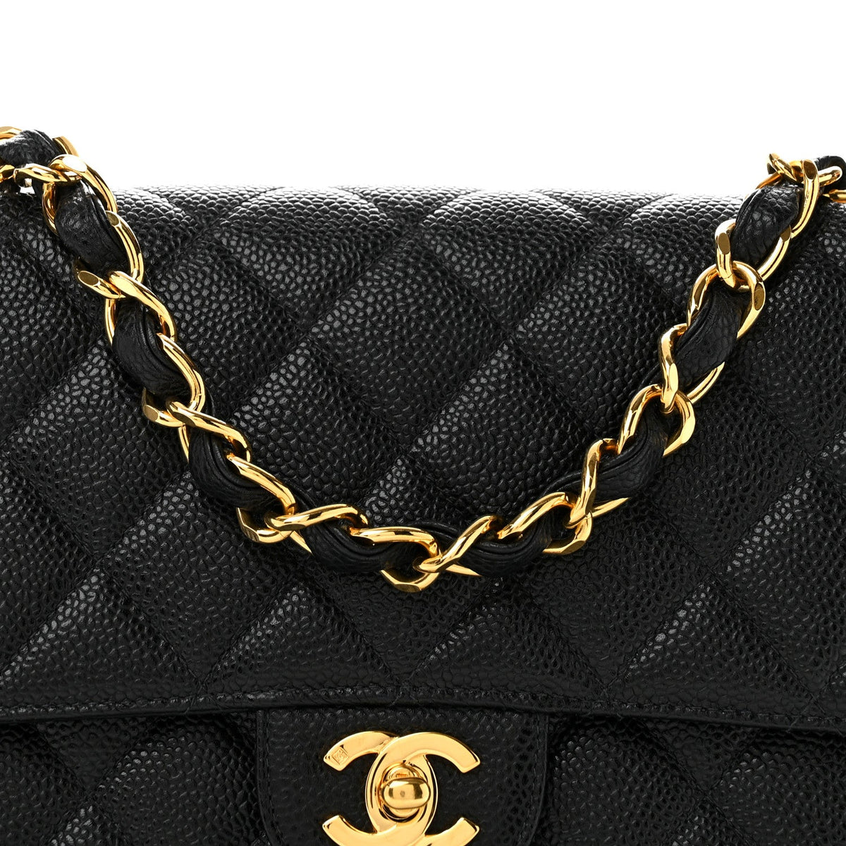 Caviar Jumbo Single Flap Black
