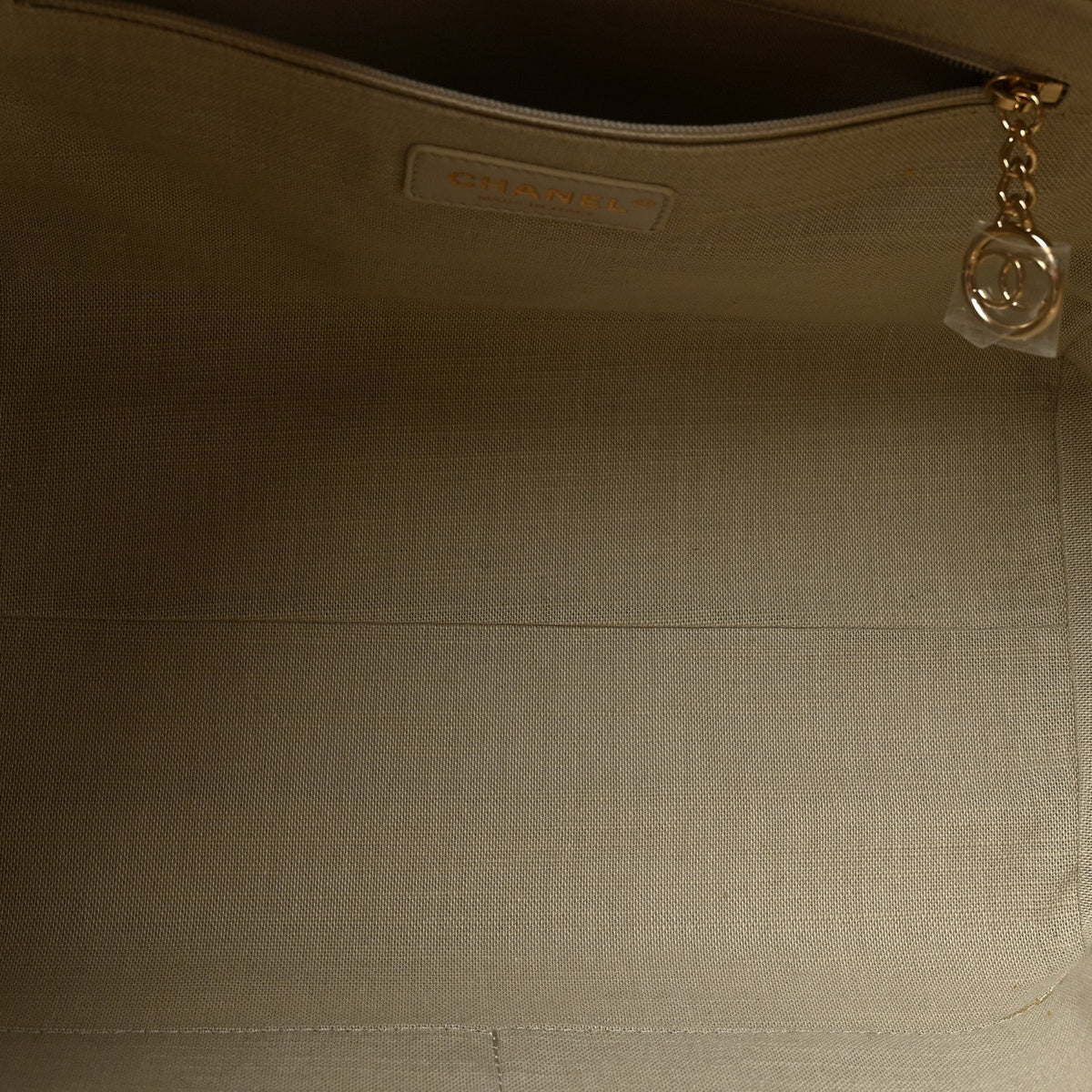 Mixed Fibers Small Deauville Tote Beige