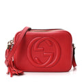Pebbled Calfskin Small Soho Disco Bag Tabasco Red