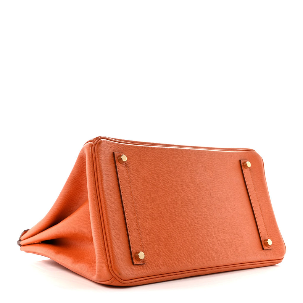 Epsom Birkin 35 Orange