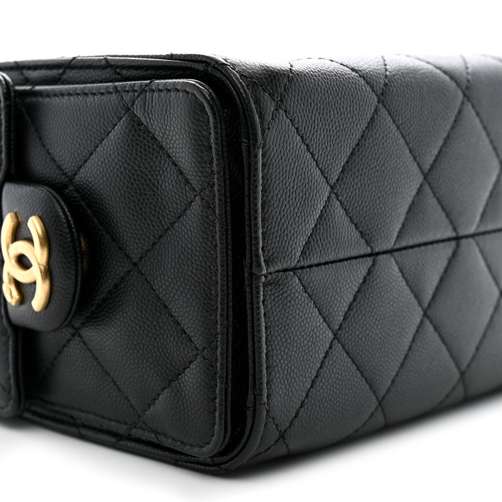 Caviar Quilted Mini Chanel 25 Handbag Black