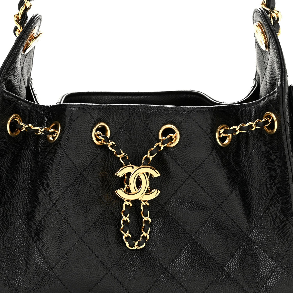 Caviar Quilted Mini Chanel 25 Handbag Black