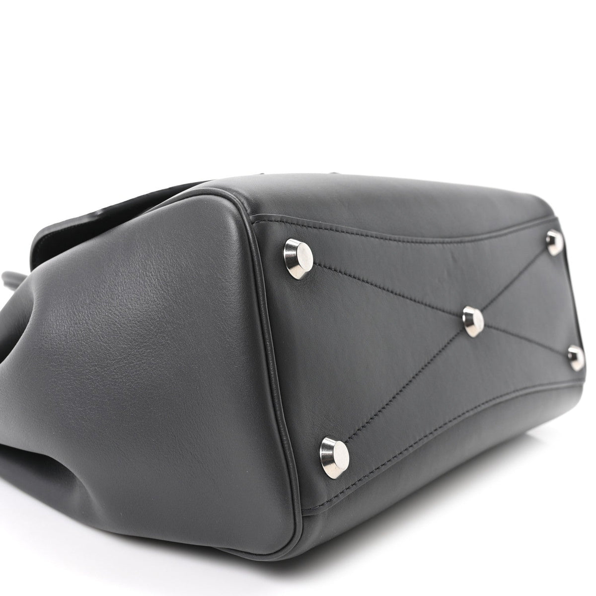 Smooth Calfskin Small Bel Air Carry All Bag Grey