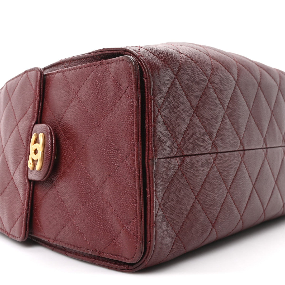 Caviar Quilted Small Chanel 25 Handbag Burgundy