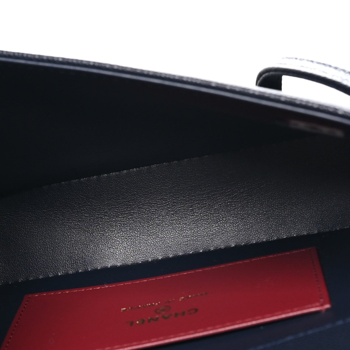 Shiny Caviar Mini Preppy Coco Shoulder Bag Dark Blue