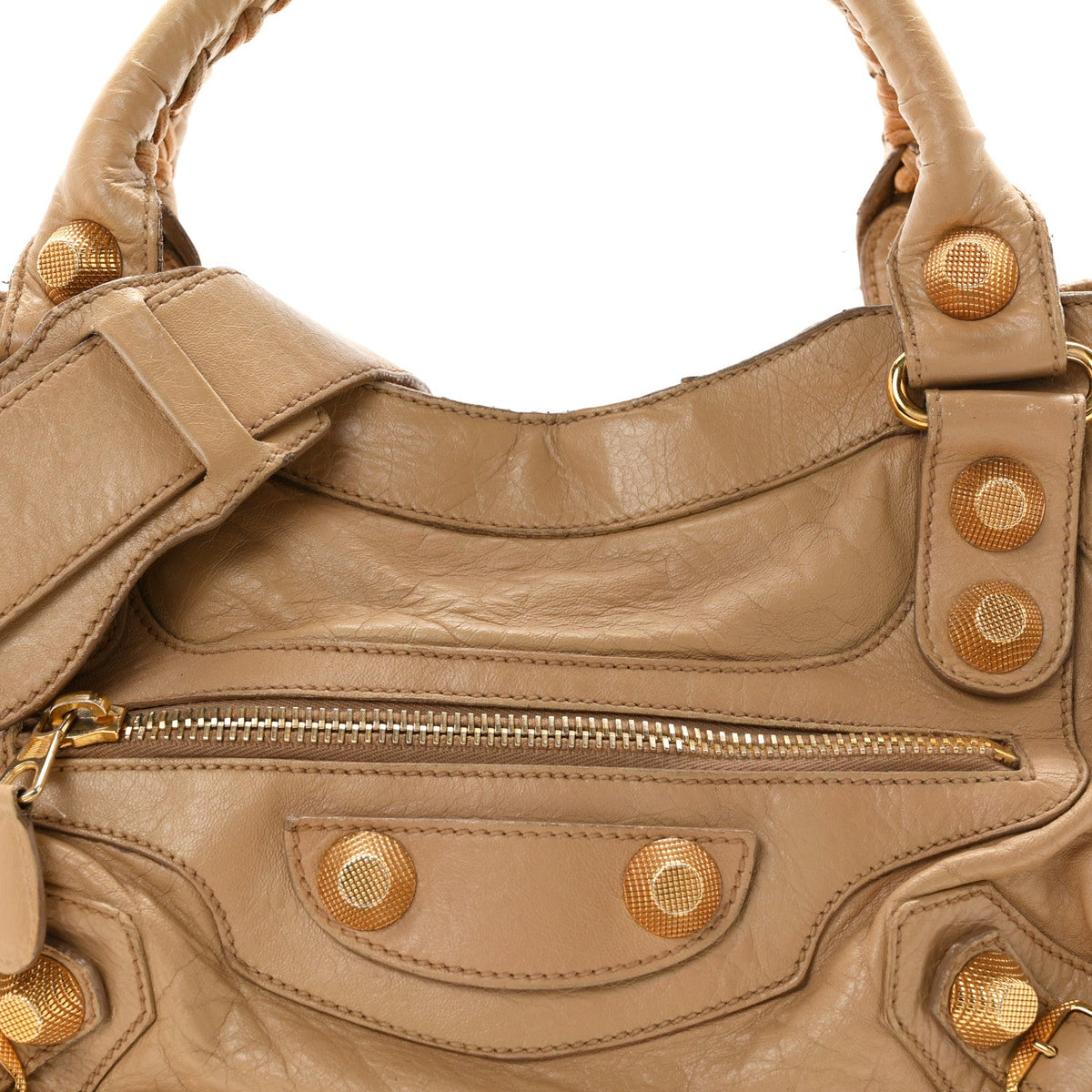 Agneau Giant 21 Gold Hardware City Beige Nougatine