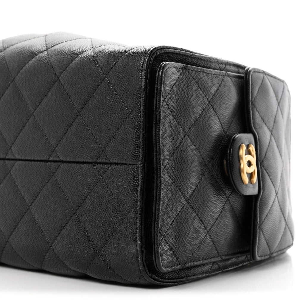 Caviar Quilted Small Chanel 25 Handbag Black