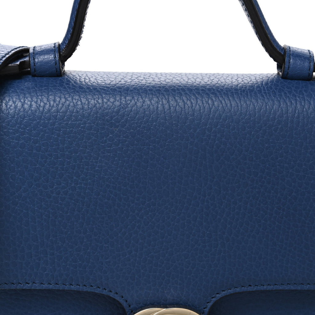 Dollar Calfskin Interlocking G Top Handle Shoulder Bag Caspian
