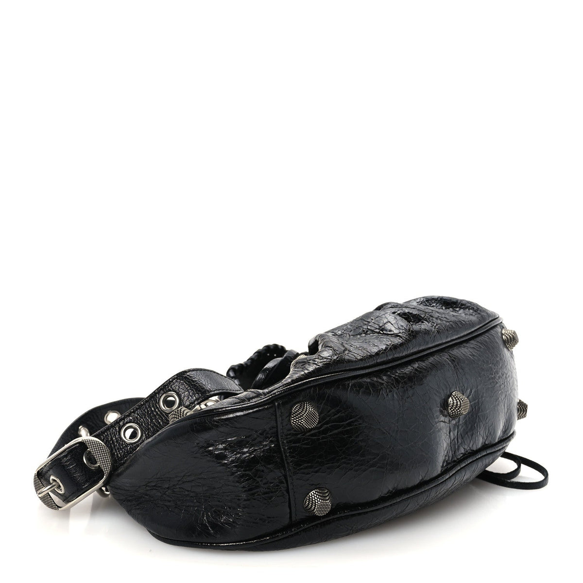 Agneau Arena Small Le Cagole Shoulder Bag Black