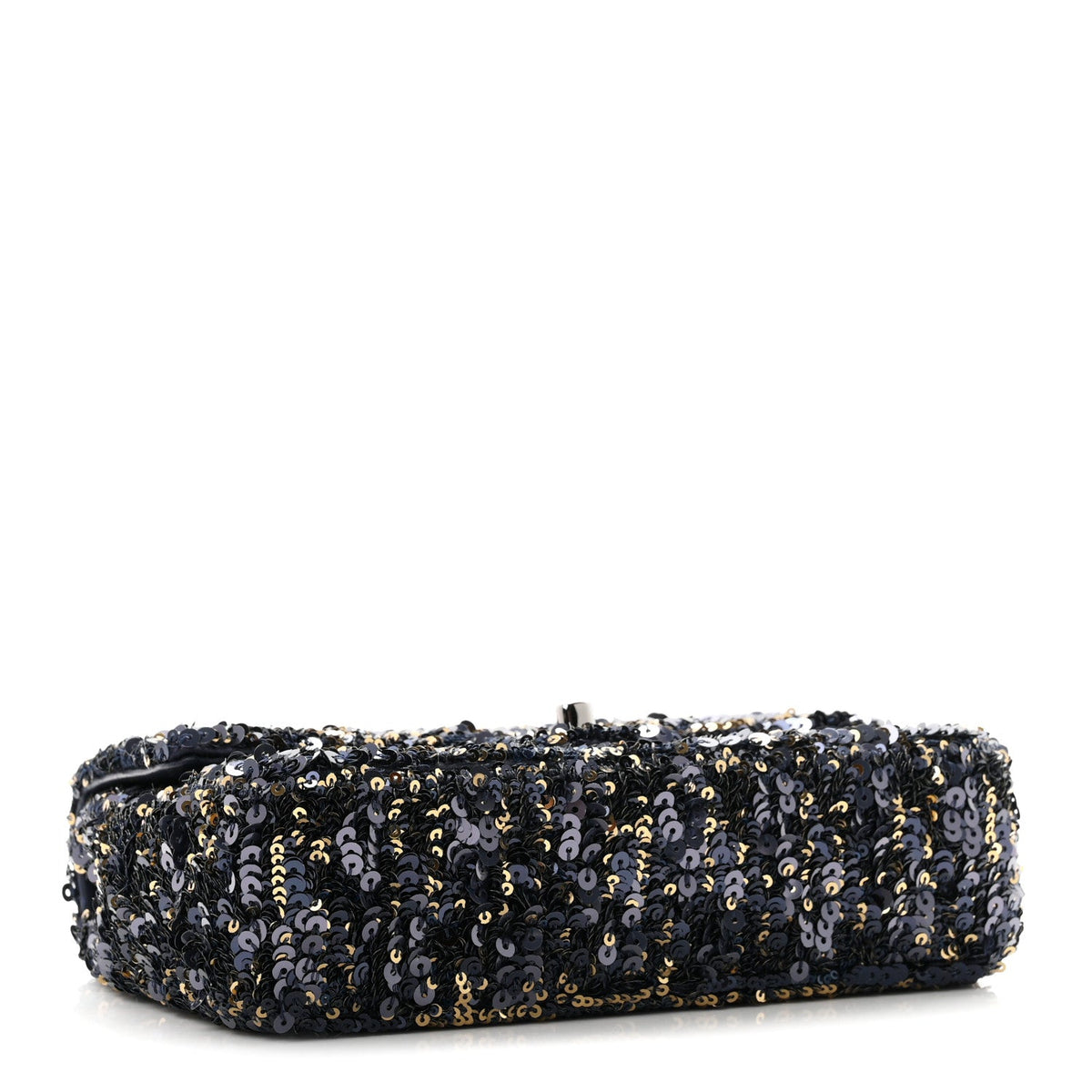 Sequin Mini Rectangular Flap Blue Black Ruthenium