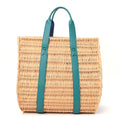 Epsom Wicker Basket Bag GM  Vert Verone Naturel