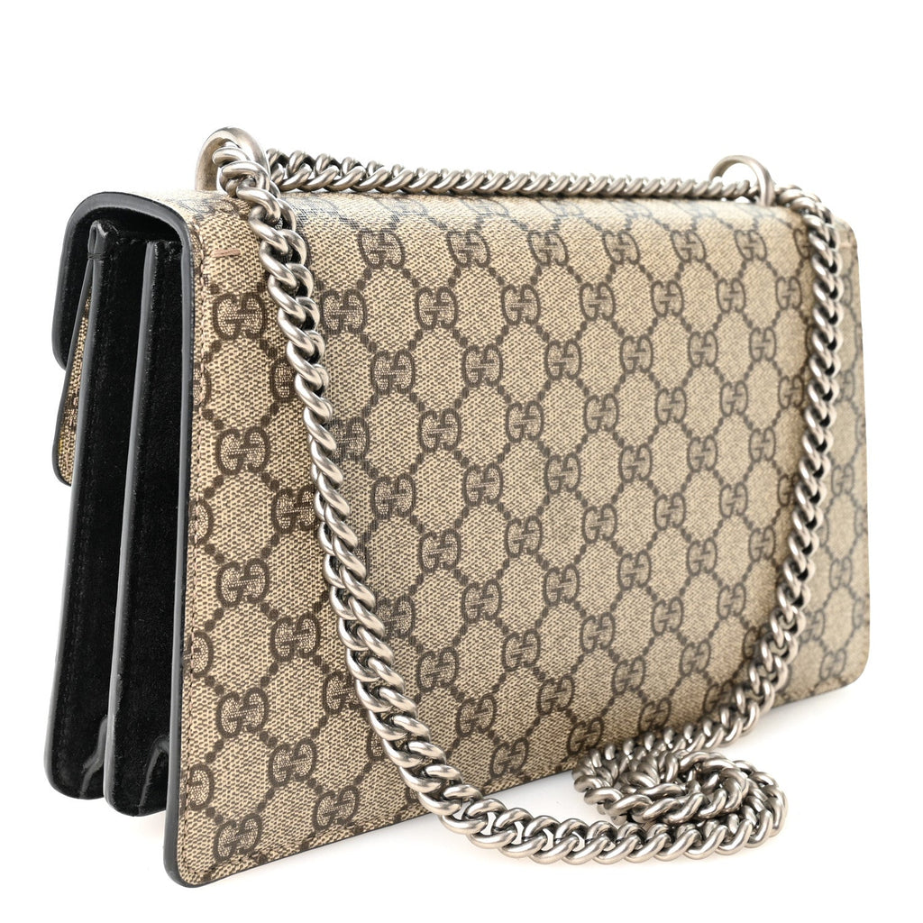 GG Supreme Monogram Small Dionysus Shoulder Bag Black