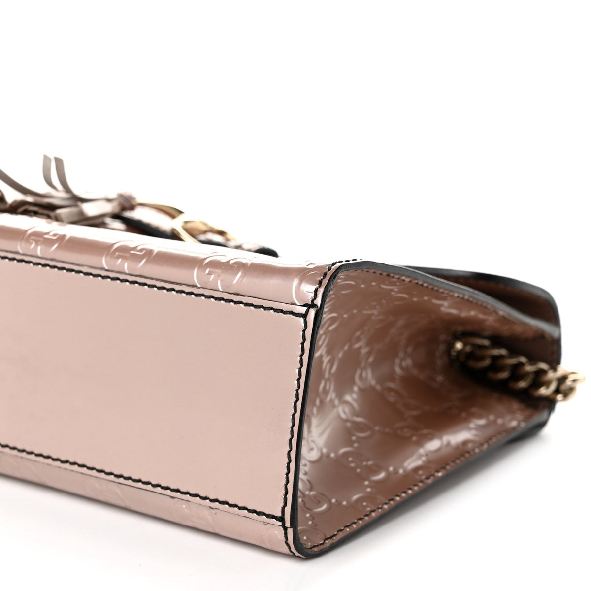 Shine Guccissima Medium Emily Chain Shoulder Bag Dark Cipria