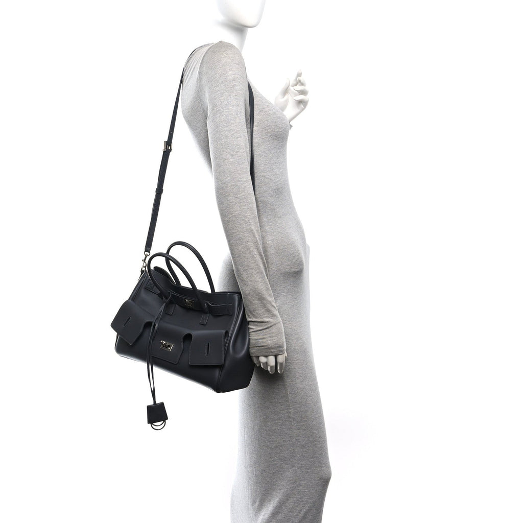 Smooth Calfskin Small Bel Air Carry All Bag Grey