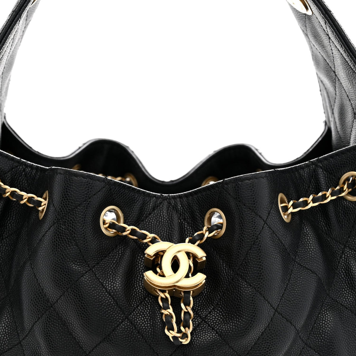 Caviar Quilted Small Chanel 25 Handbag Black