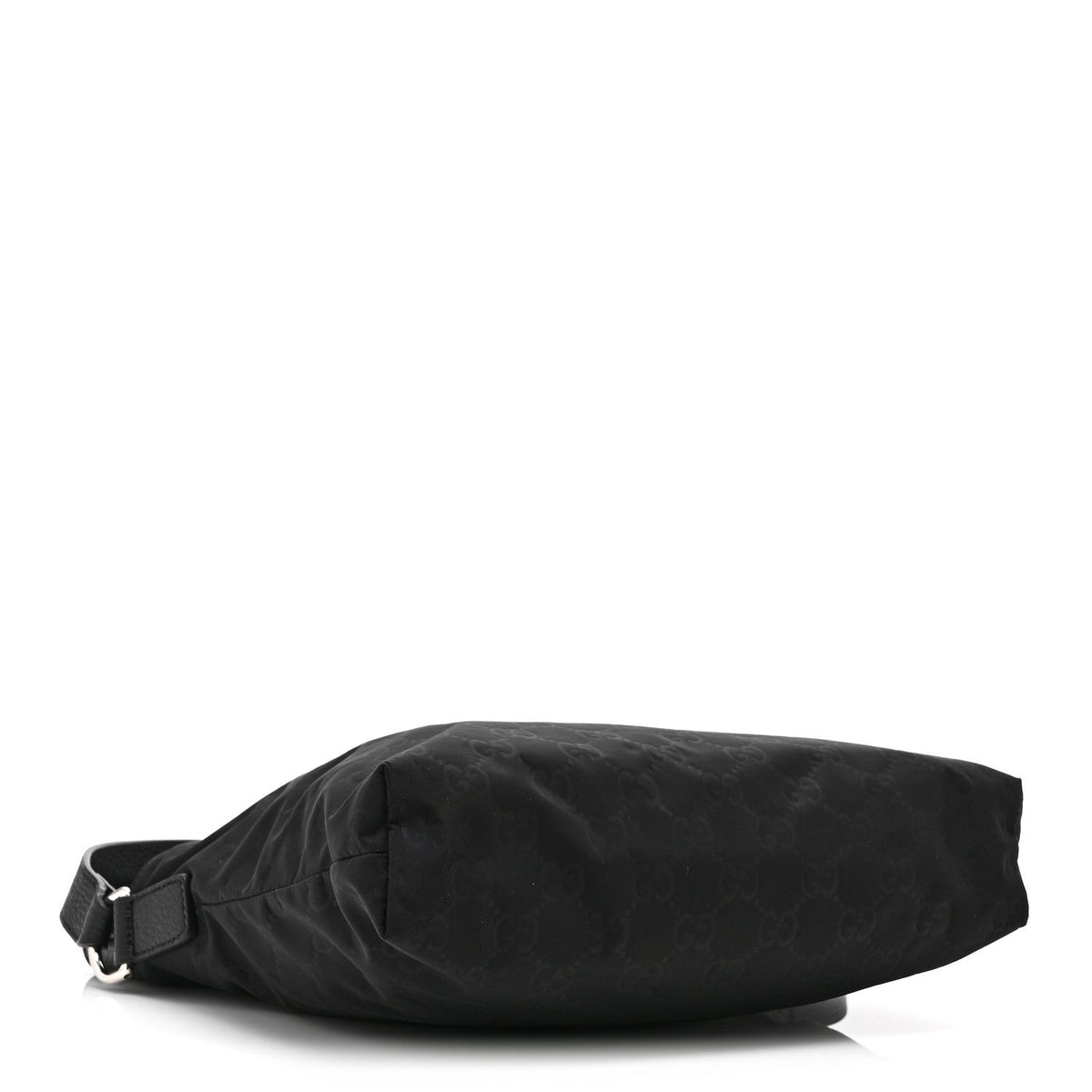 Nylon Monogram Dollar Calfskin Flat Messenger Bag Black