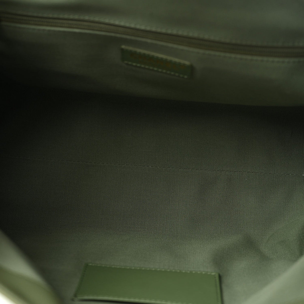 Calfskin Quilted Small Coco Base Shopping Bag Khaki