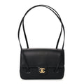 Shiny Caviar Preppy Coco Small Flap Black