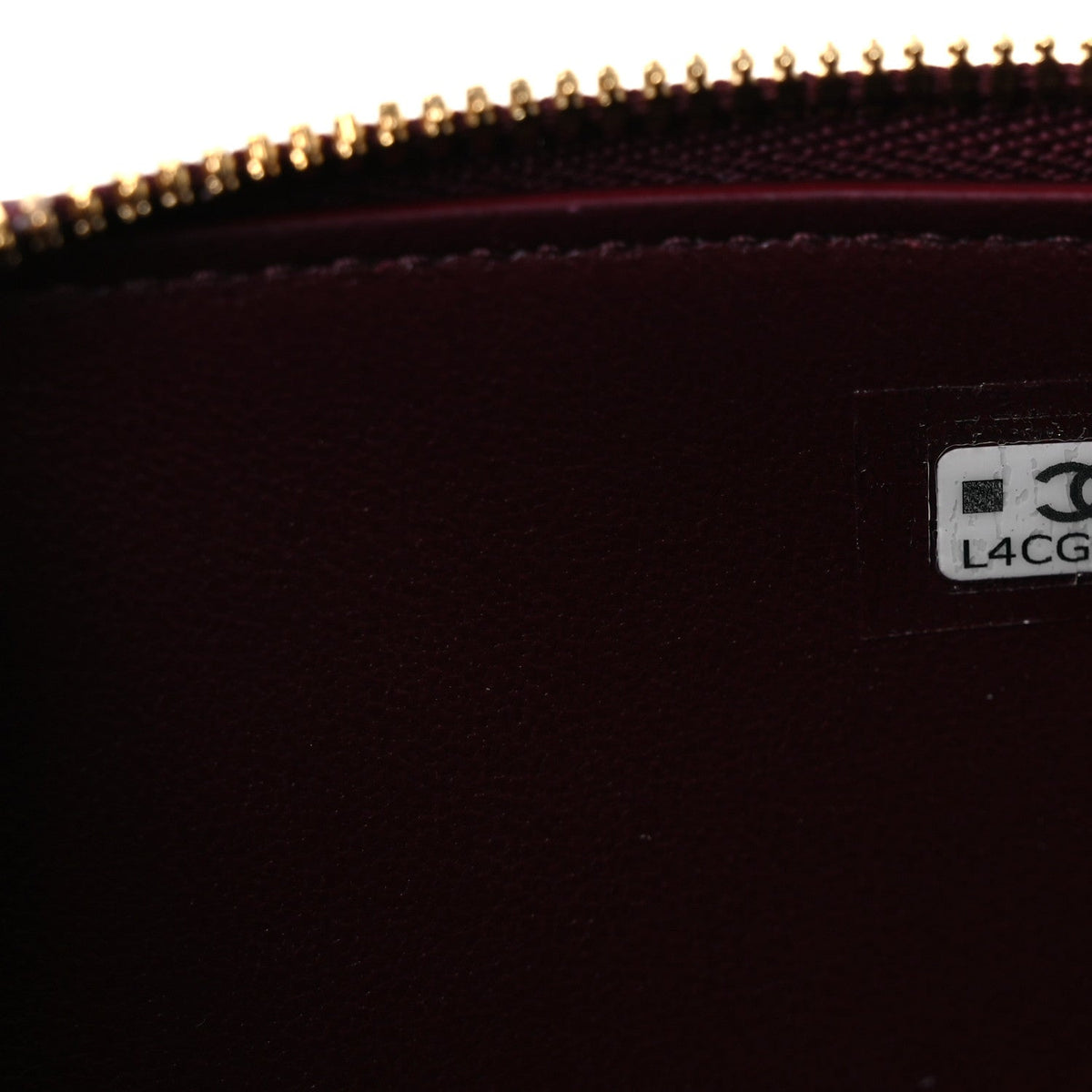 Calfskin Crocodile Embossed Crococo Exoticoco Vanity With Chain Dark Burgundy
