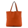 Taurillon Clemence Double Sens 45 Reversible Tote Orange Gold