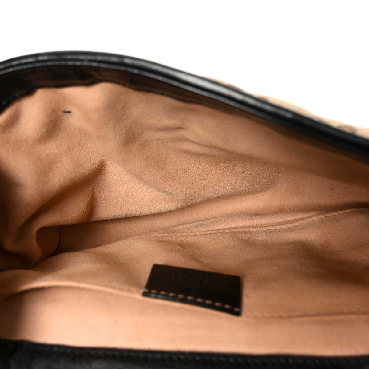 Monogram Matelasse Diagonal Mini GG Marmont Shoulder Bag Beige Black