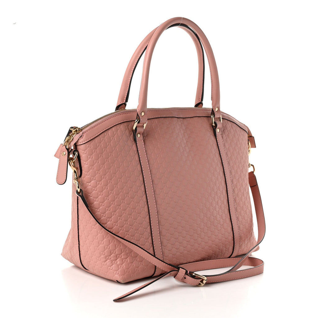 Soft Microguccissima Large Dome Satchel Soft Pink
