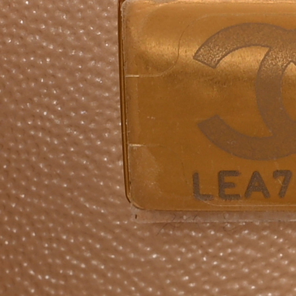 Metallic Goatskin Quilted Mini Rectangular Flap Gold