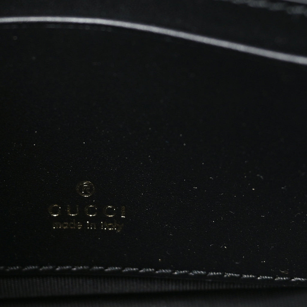 Shiny Calfskin Small Bamboo Night Bag Black