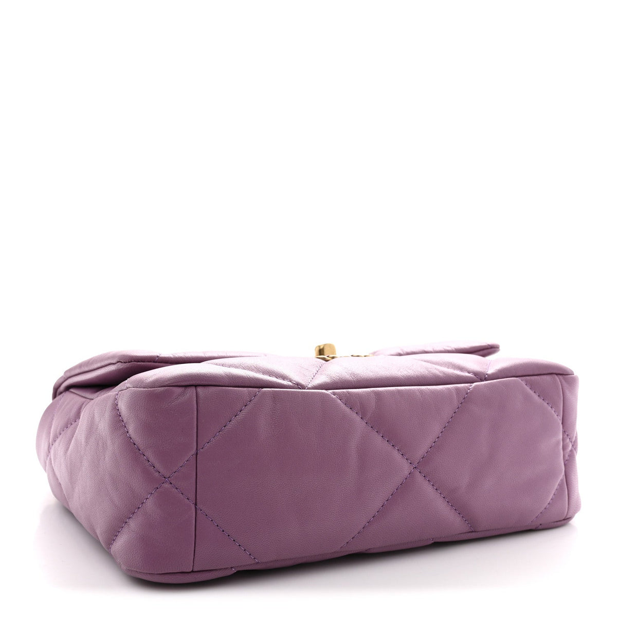 Goatskin Quilted Medium Chanel 19 Flap Violet Purple
