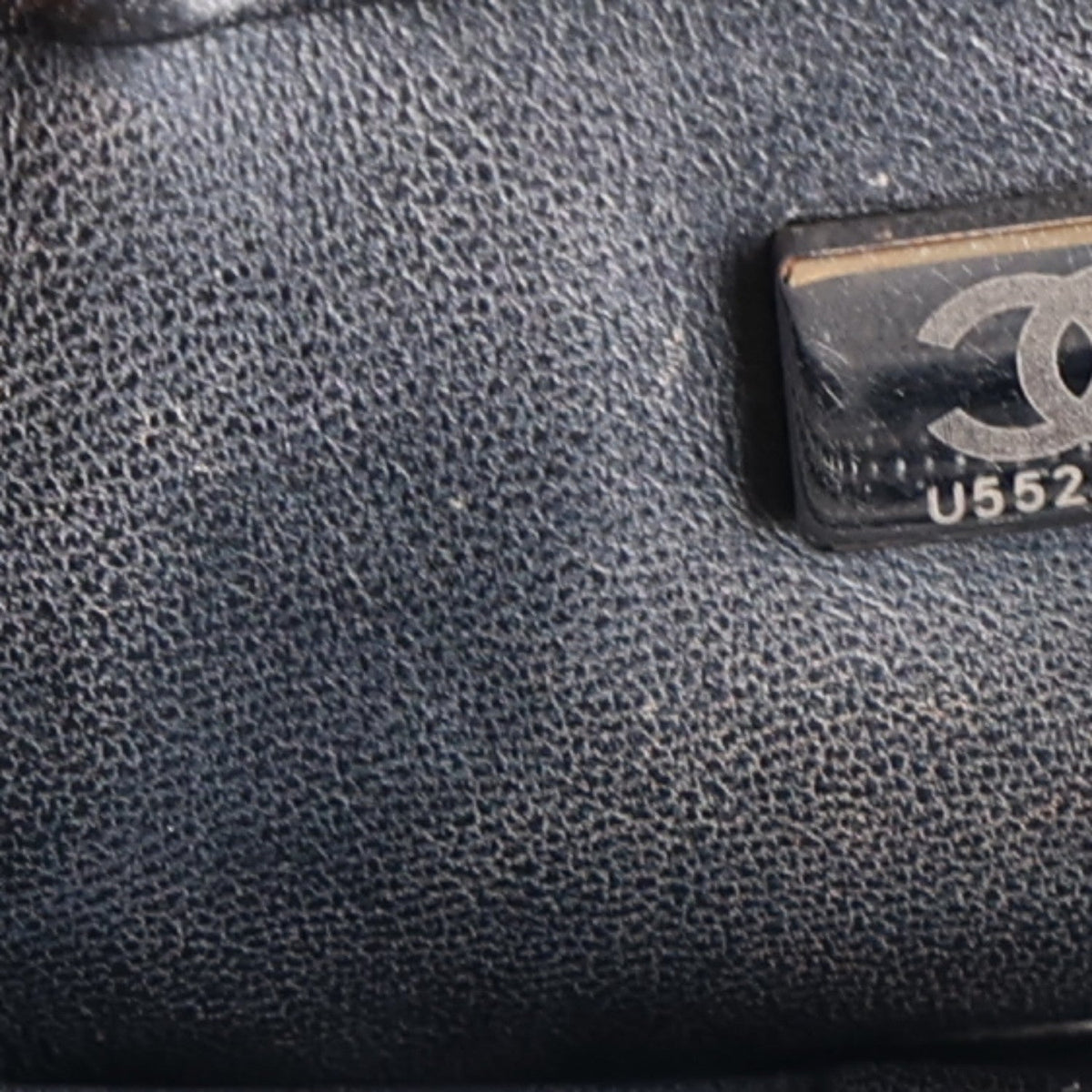 Sequin Lambskin Small Flap Black Silver