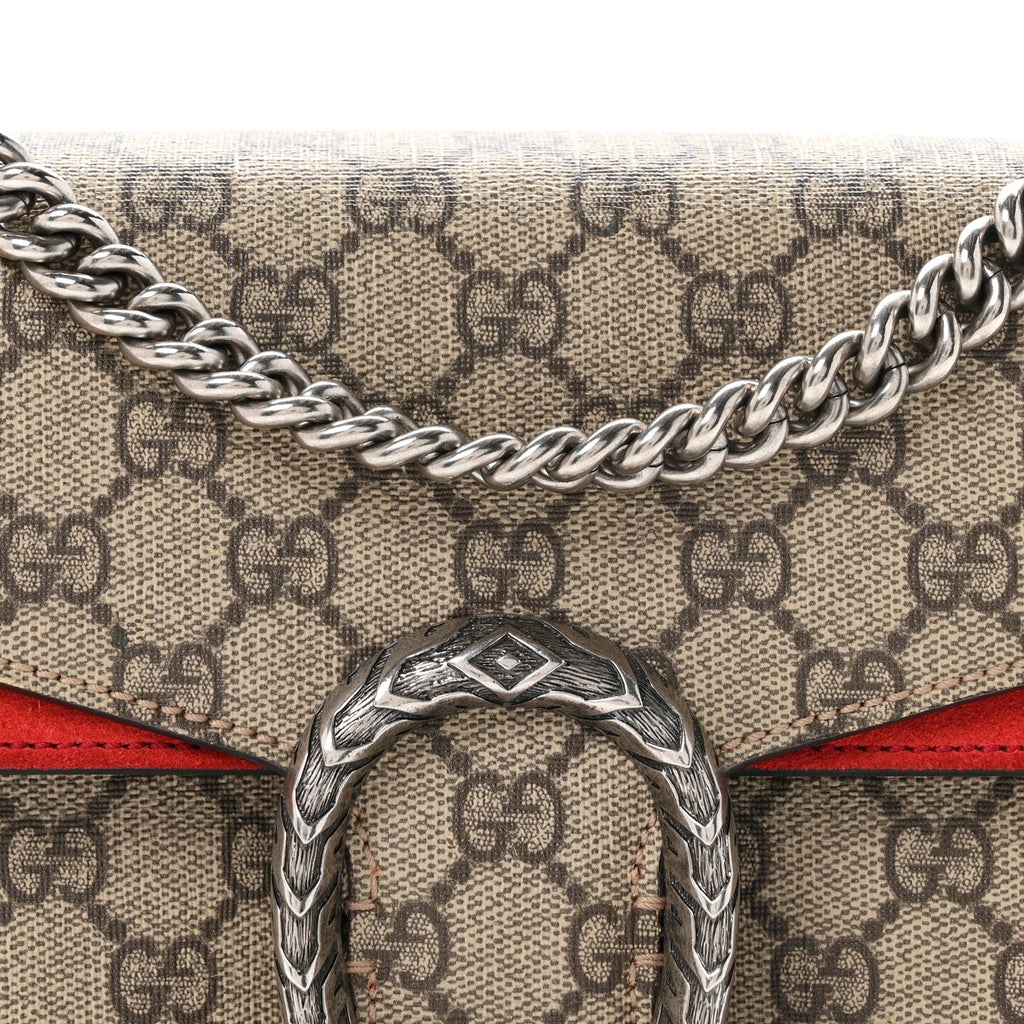 GG Supreme Monogram Small Dionysus Shoulder Bag Red