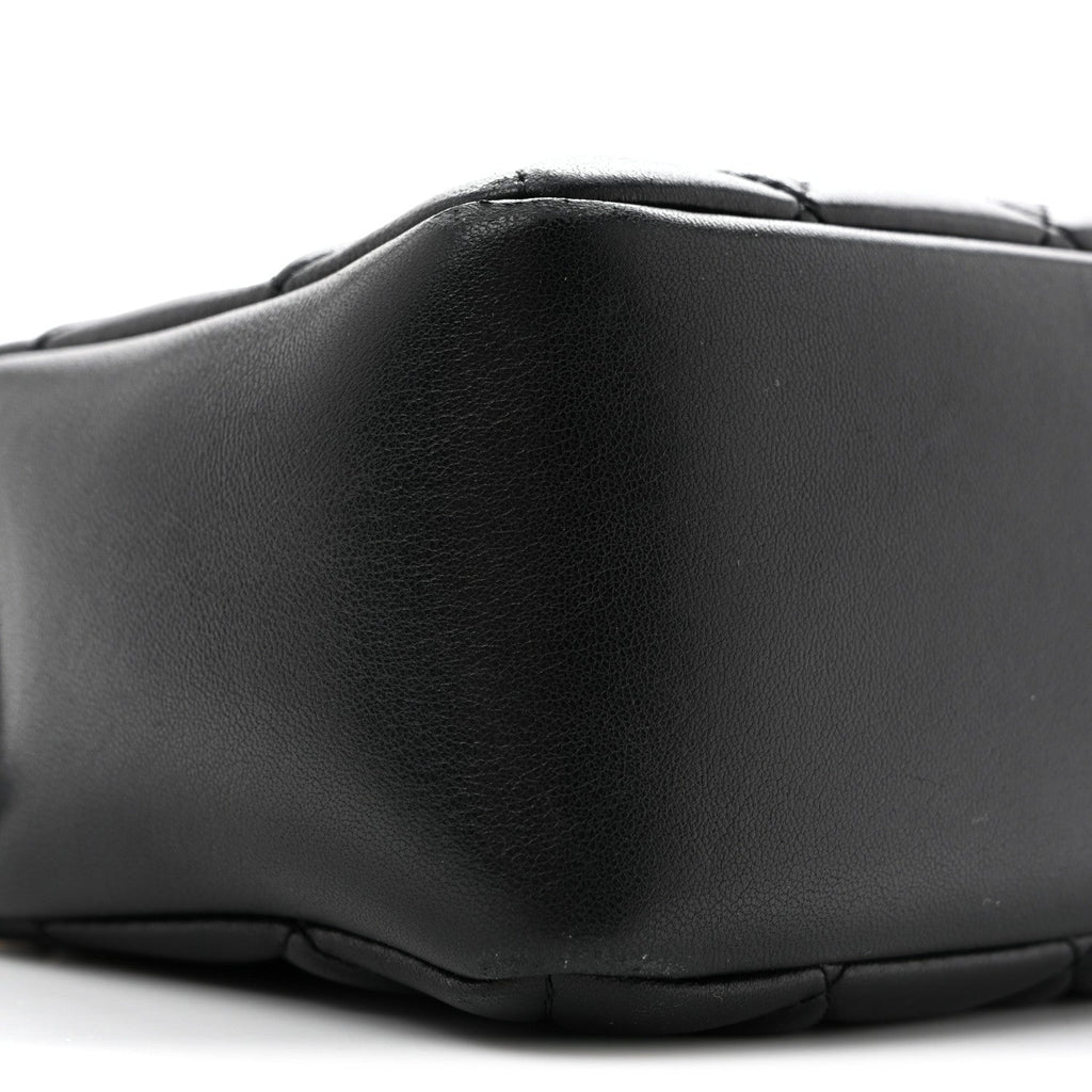 Lambskin Quilted Large Camera Case Black