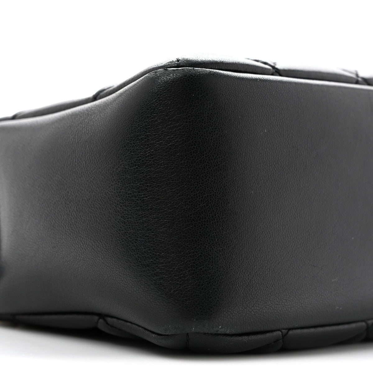 Lambskin Quilted Large Camera Case Black