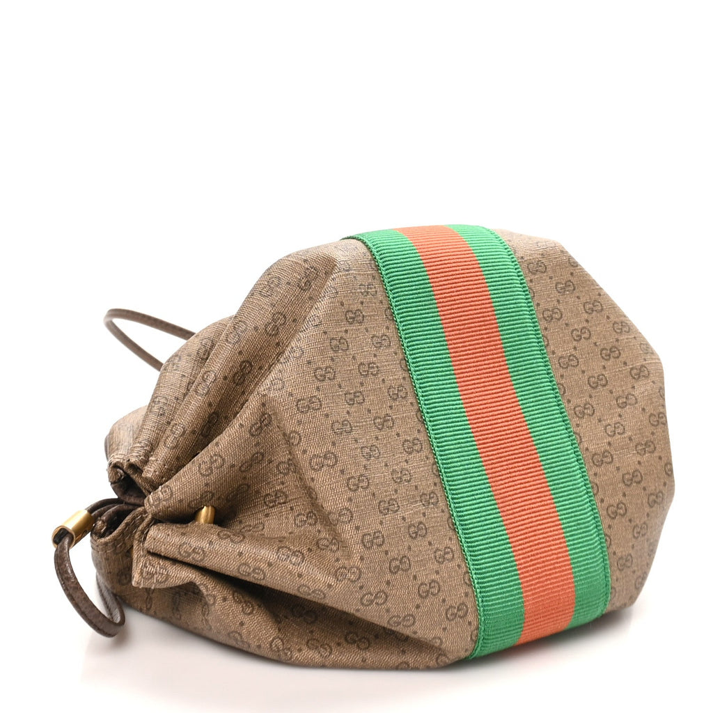 Mini Vintage GG Supreme Monogram Web Butterfly New Candy Crossbody Beige New Acero