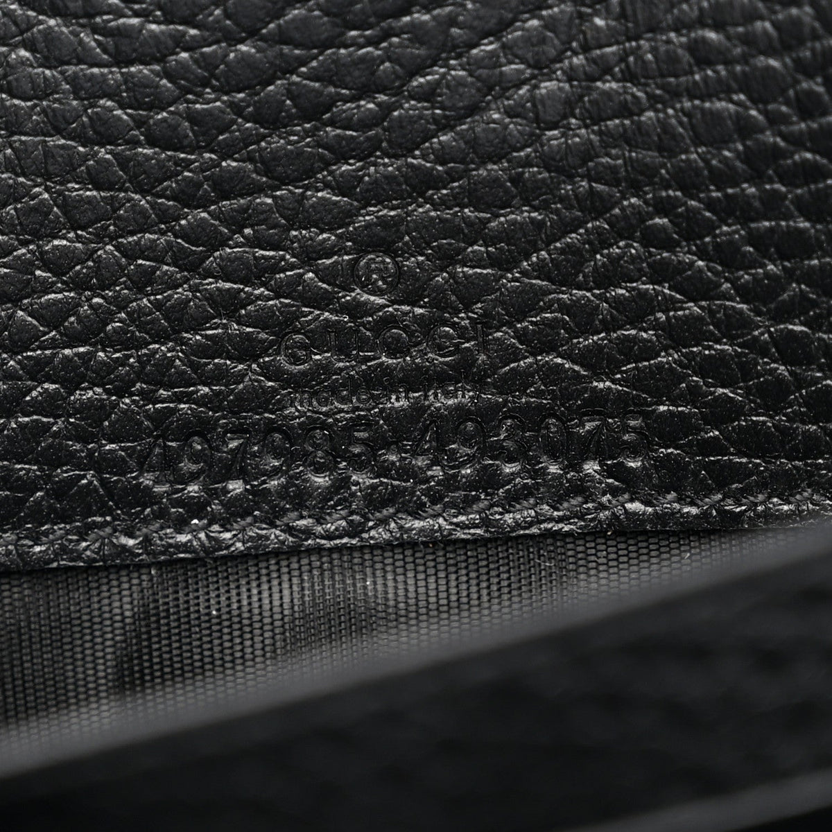 Calfskin Mini GG Marmont Chain Wallet Black