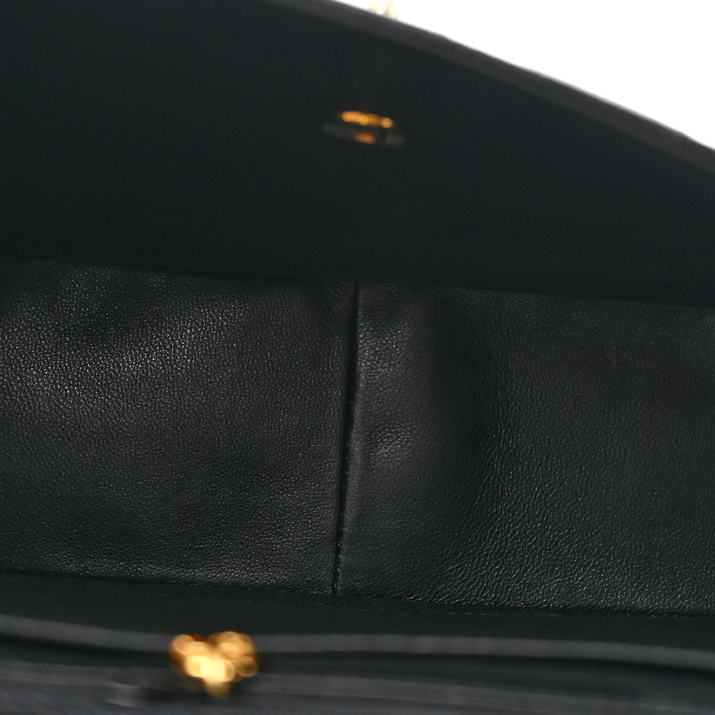 Caviar Jumbo Single Flap Black
