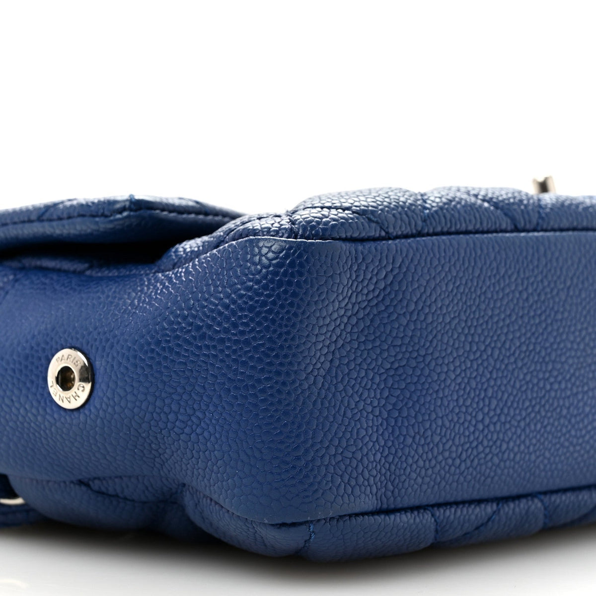Caviar Quilted Medium Easy Flap Blue