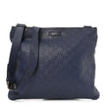 Guccissima Medium Flat Messenger Bag Navy