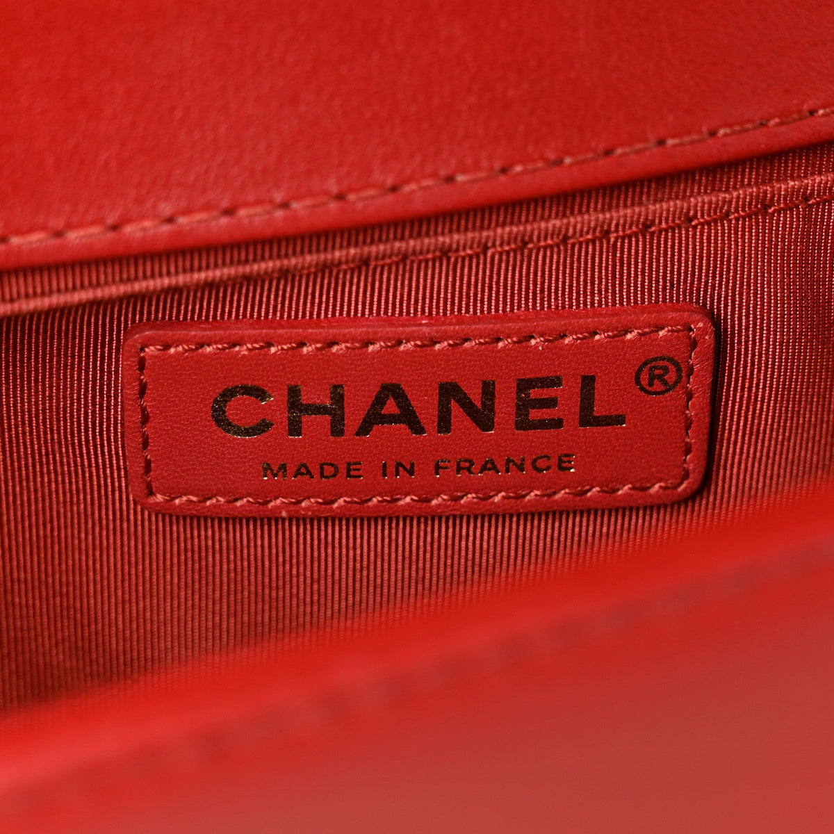 Lambskin Quilted Medium Top Handle Boy Flap Red